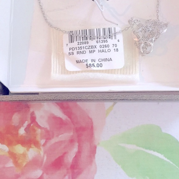 NWT ✨ Giani Bernini Halo Pendant Necklace CZ/Sterling 18” - Picture 10 of 13